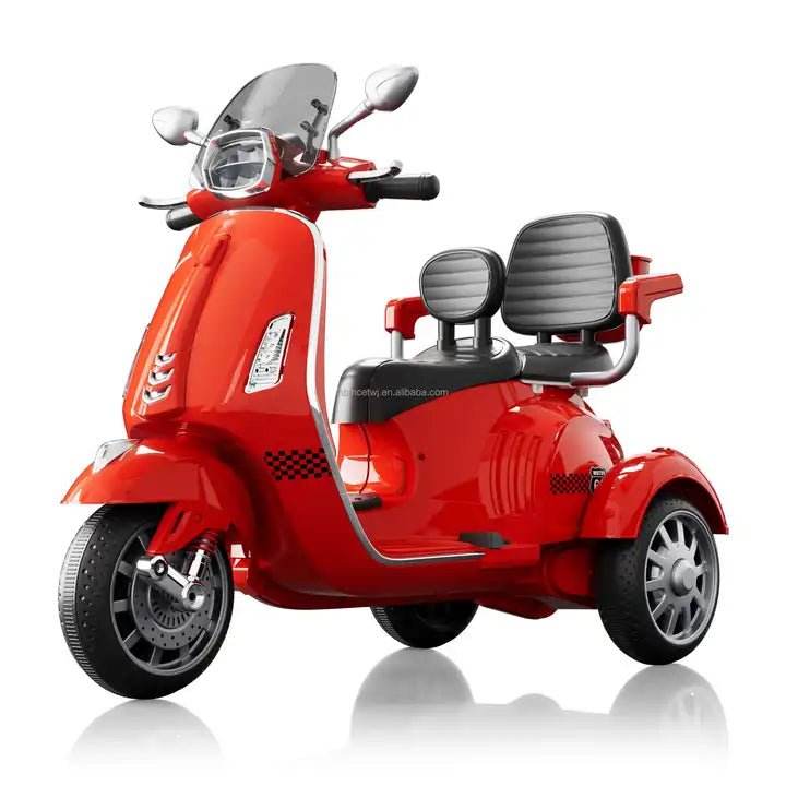 PATOYS Unisex Seater Big Size Ride-On 12V Battery Vespa Bike